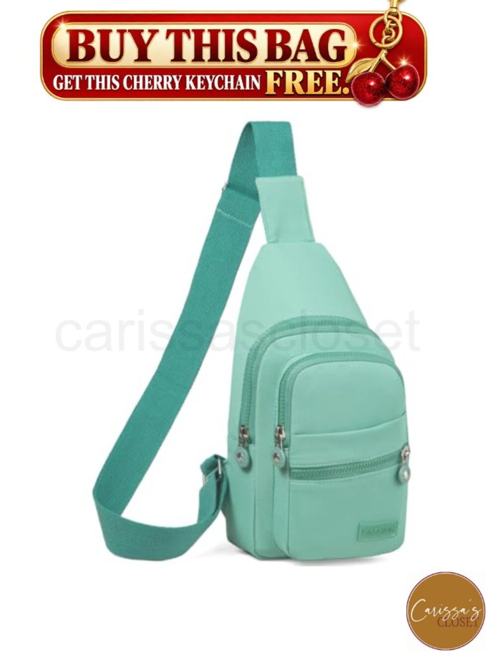 ✨ Sling Bag Crossbody Backpack Polyester Adjustable Water Resistant